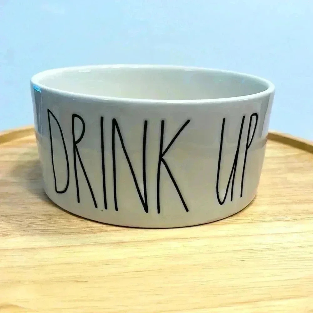Rae Dunn DRINK UP‎ Dog Bowl